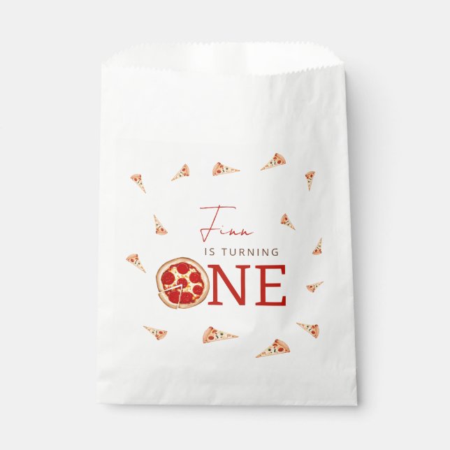 Slice Of Fun 1st Birthday  Favor Bag (Front)