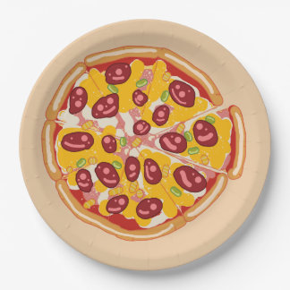 "Slice of Fun: A Playful Pizza-inspired  Paper Plates