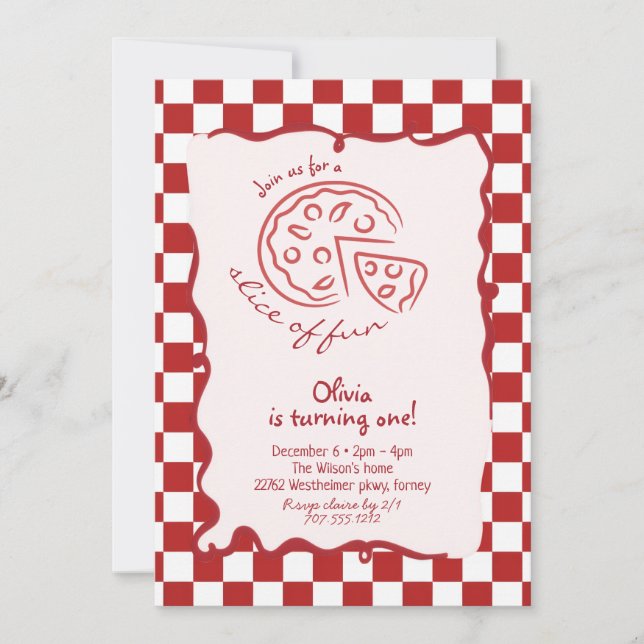 Slice of Fun Birthday Invitation (Front)