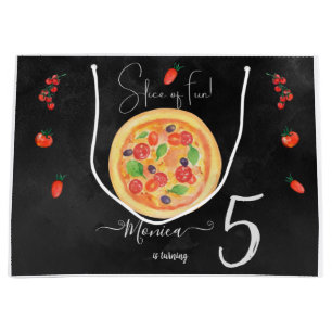 Slice of fun, fas food pizza birthday large gift bag