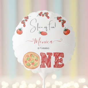 Slice of fun, first birthday balloon
