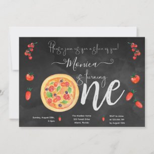 Slice of fun, first birthday invitation