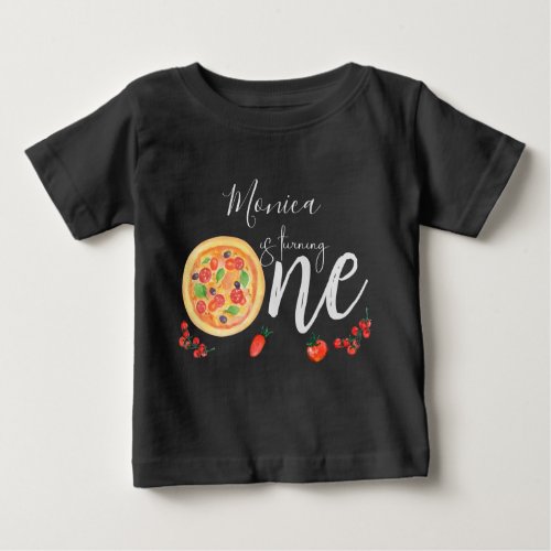 Slice of fun first pizza birthday baby T_Shirt