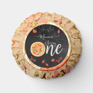 Slice of fun, first pizza birthday reese's peanut butter cups