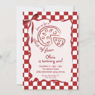 Slice of Fun girl Birthday Invitation