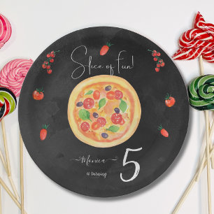 Slice of fun, italian pizza birthday paper plates