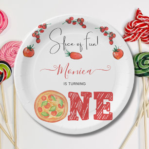 Slice of fun, picnic first birthday paper plates