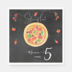 Slice of fun, pizza birthday napkins