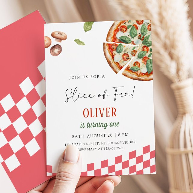 Slice Of Fun Pizza Birthday Party Invitation (Creator Uploaded)