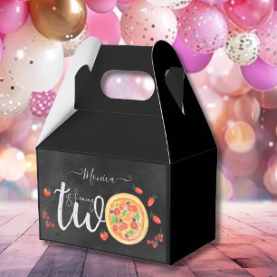 Slice of fun, second birthday favor boxes