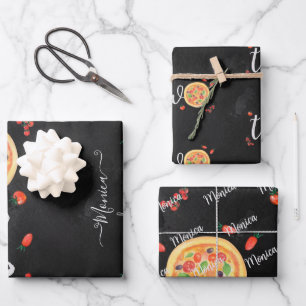 Slice of fun, second birthday wrapping paper sheets