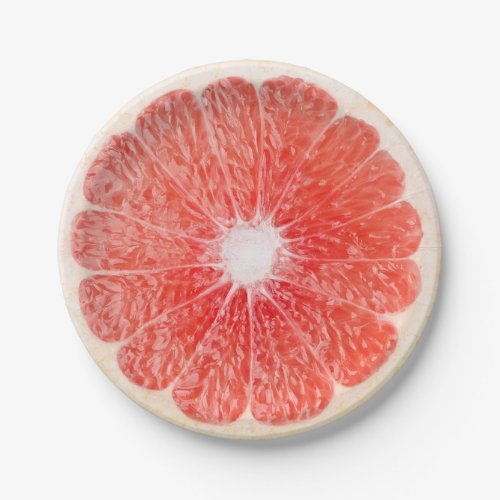Slice of grapefruit paper plates