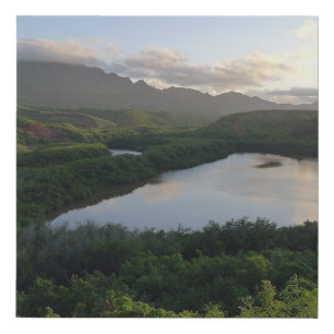 Slice of Hawaiian Paradise at Sunset Photo Faux Canvas Print