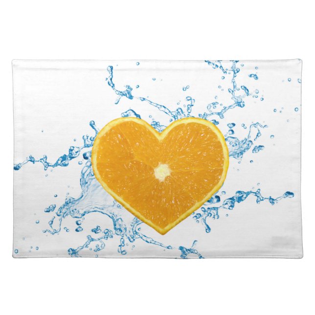 Slice of Heart-Shaped Orange Placemat (Front)