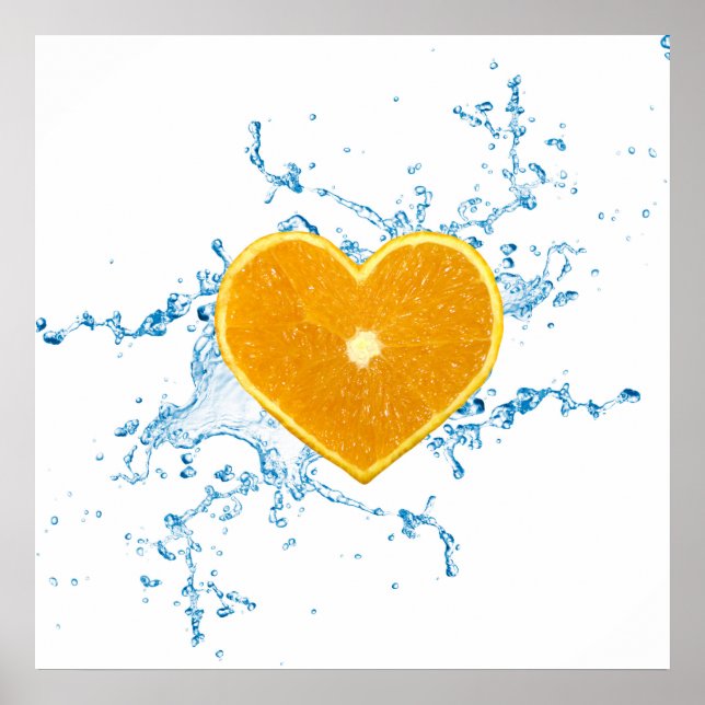 Slice of Heart-Shaped Orange Poster (Front)