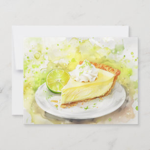 Slice of Key Lime Pie Postcard