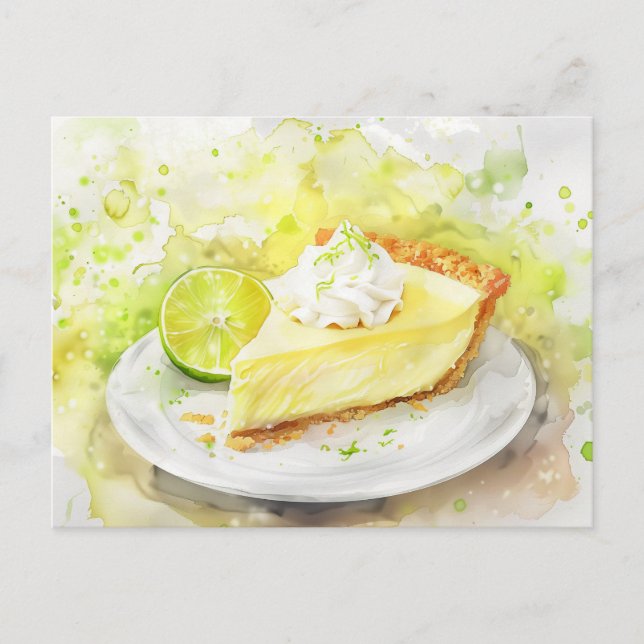 Slice of Key Lime Pie Postcard (Front)