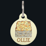 Slice of Kugel Jewish Egg Noodle Casserole Pet ID Tag<br><div class="desc">Design features an original illustration of a slice of kugel, an egg noodle casserole popular in Jewish cuisine and often served on Shabbat. This foodie design is also available on other products. Lots of additional Jewish food designs are also available from this shop. Don't see what you're looking for? Need...</div>
