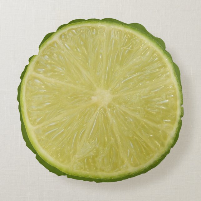Slice of Lime 1010 Round Pillow (Front)