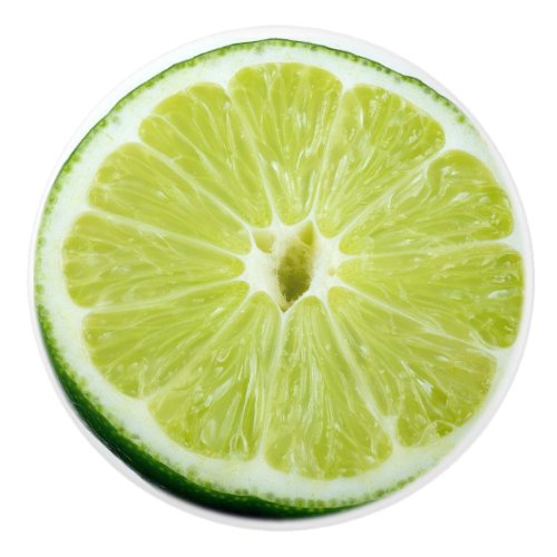 Slice of Lime Kitchen Cabinet Knob