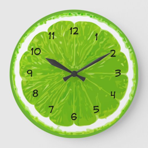Slice Of Lime Kitchen Wall Clocks