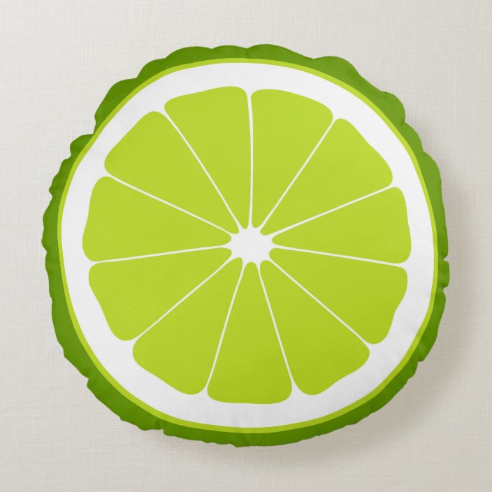Slice Of Lime Round Pillow