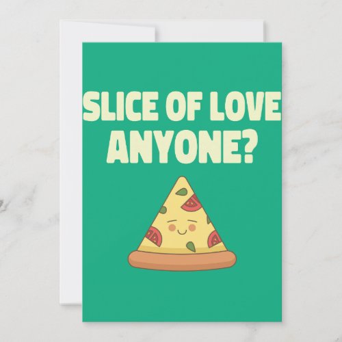 Slice of Love Anyone Pizza  Valentines Day Holiday Card