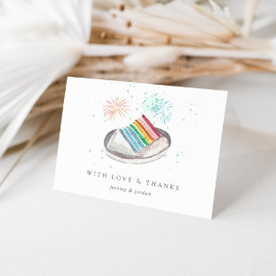 Slice of Love Personalized Couples Letterpress Thank You Card