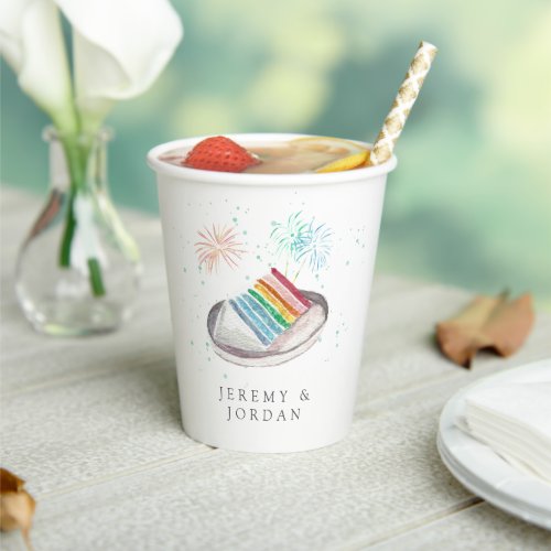 Slice of Love Personalized Couples Paper Cups