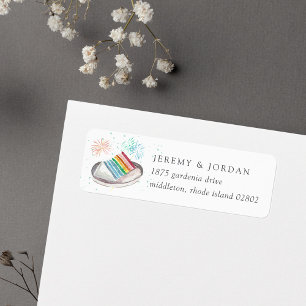 Slice of Love Personalized Couples Return Address Label