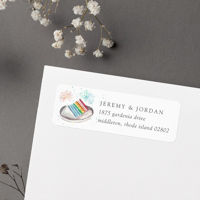 Slice of Love Personalized Couples Return Address Label (Creator Uploaded)