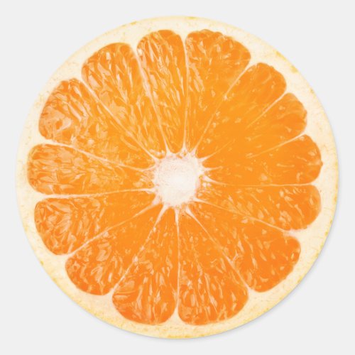 Slice of orange classic round sticker