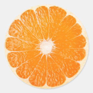 Slice of orange classic round sticker