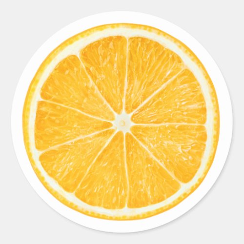 Slice of orange classic round sticker