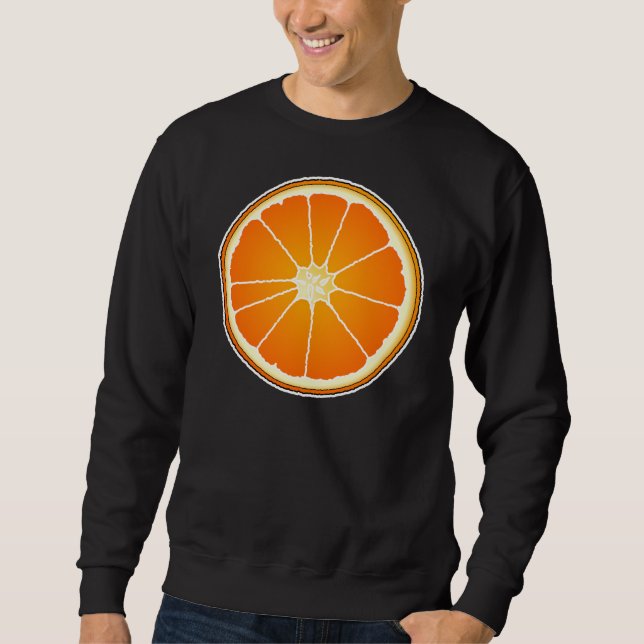 Slice Of Orange Sweatshirt Fruit Food Halloween  (Front)