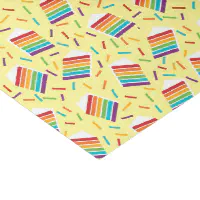 Slice of Rainbow Cake and Sprinkles Patterned Tissue Paper