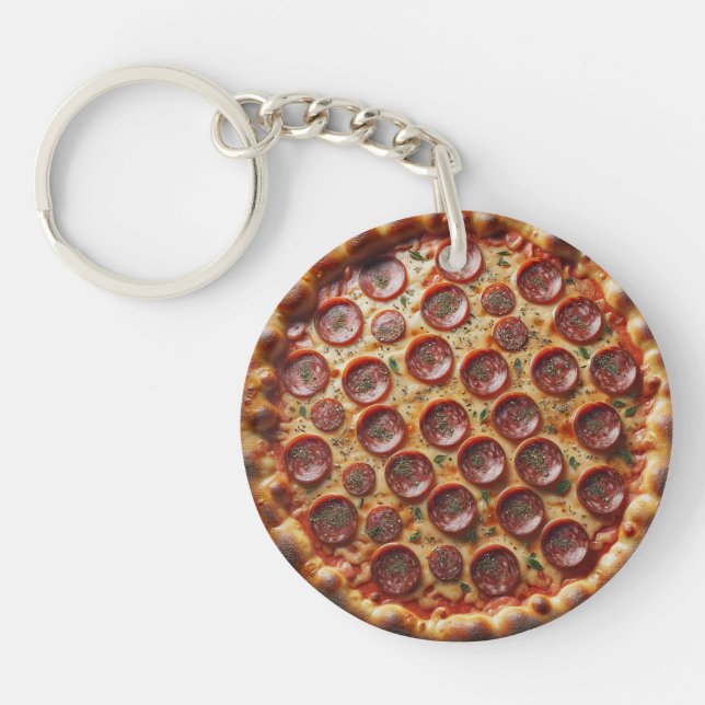 Slice of Style Pizza Keychain (Front)