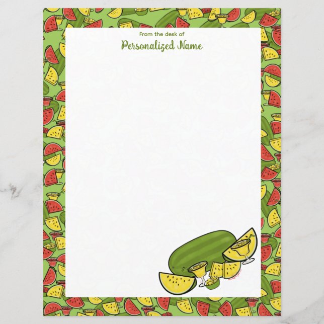 Slice of Sunshine Framed Yellow Unlined PaperSheet (Front)