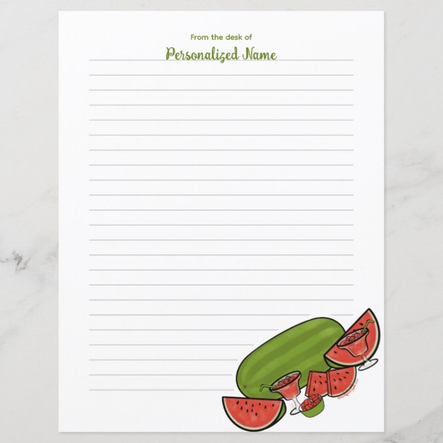Slice of Sunshine Red Lined Paper Sheet (Front)