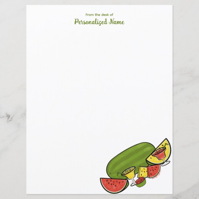 Slice of Sunshine Red & Yellow Unlined Paper Sheet (Front)