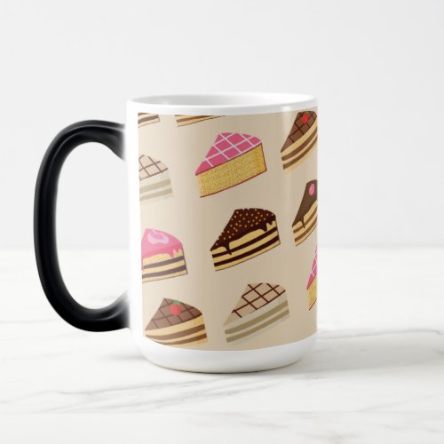 Slice of Tiramisu Pattern Magic Mug