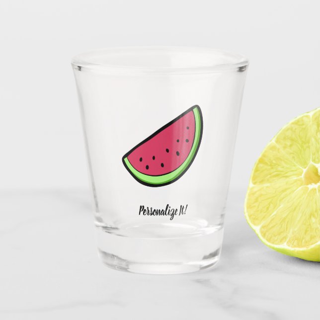 Slice of watermelon shot glass (Front)