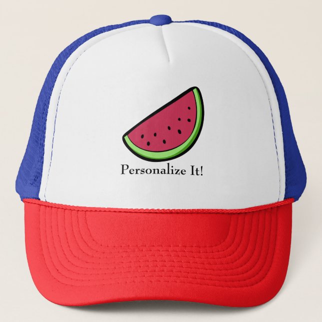 Slice of watermelon trucker hat (Front)