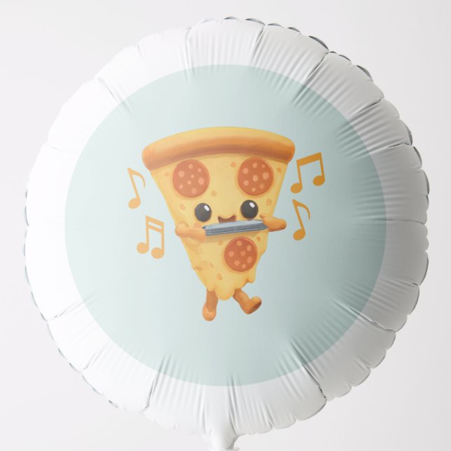 Slice Playing a Harmonica Cute Balloon (Front)