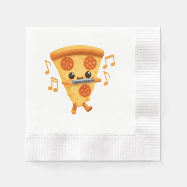 Slice Playing a Harmonica Cute Napkins (Front)