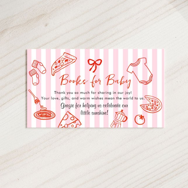 Slice Slice Baby Books for Baby Enclosure Card (Slice slice pizza Books for baby theme enclosure card)