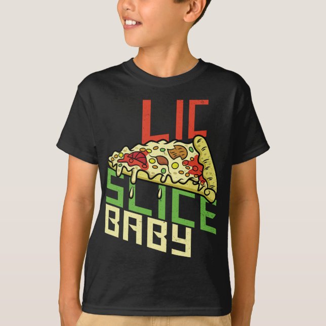 Slice Slice Baby Funny Foodie Pizza Funny New York T-Shirt (Front)