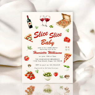 Slice Slice Baby Italian Food Baby Shower Invitation