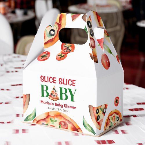 Slice slice baby Italian pizza baby shower Favor Boxes