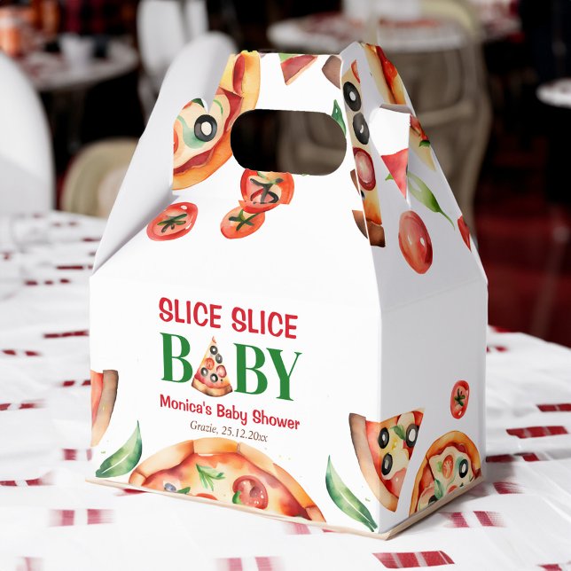Slice slice baby Italian pizza baby shower Favor Boxes (Slice slice baby Italian pizza baby shower Favor Box personalized baby shower favor boxes)
